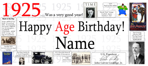Customized Trivia Birthday Banner  | 1ct