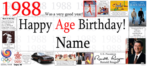 Customized Trivia Birthday Banner  | 1ct