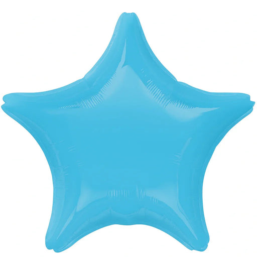 Caribbean Blue Star Mylar Balloon 19" | 1ct