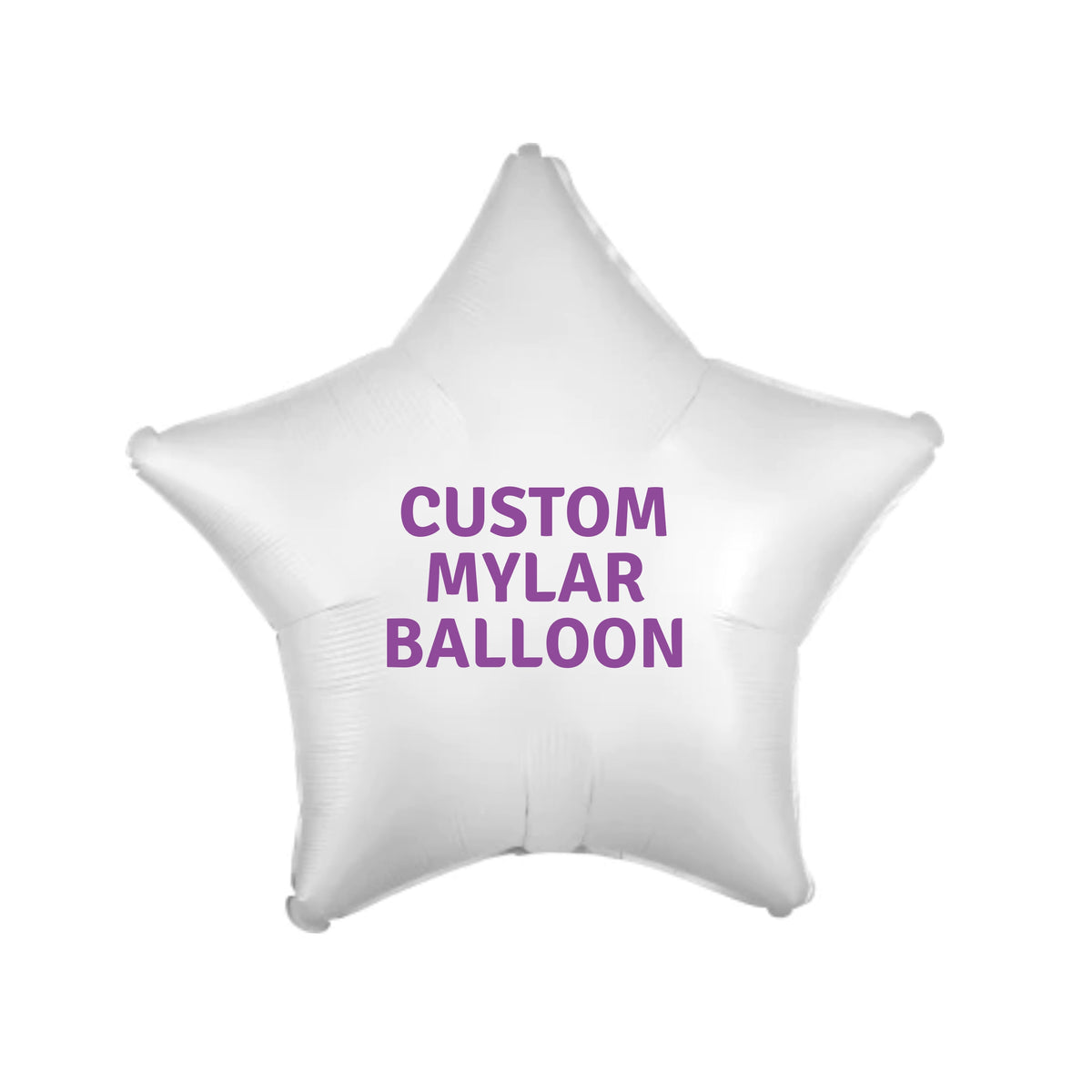 Custom Image White Mylar Star Balloon 18 1ct — Zurchers