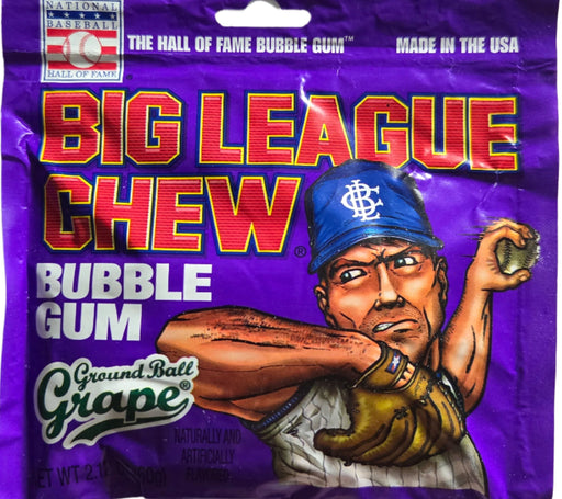 Big League Chew Ground Ball Grape Bubblegum 2.12 oz Pouch | 1ct