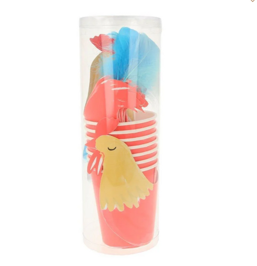 On The Farm Rooster Party Cups | 8ct