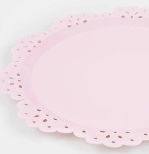 Broderie Anglaise Pink/Peach Side Plates | 8ct
