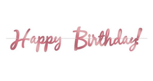 Rose Gold Foil "Happy Birthday" Banner | 1ct
