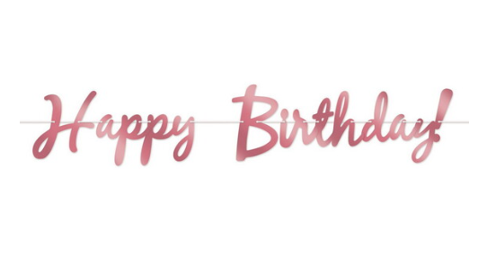 Rosegold Foil Happy Birthday Streamer | 1ct