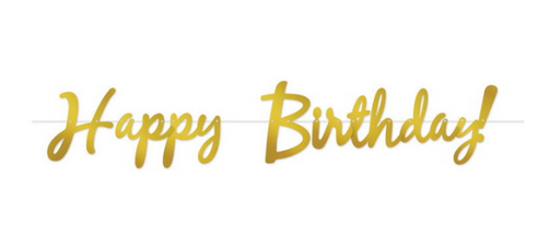 Gold Foil "Happy Birthday" Banner | 1ct