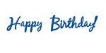 Blue Foil Happy Birthday Streamer | 1ct