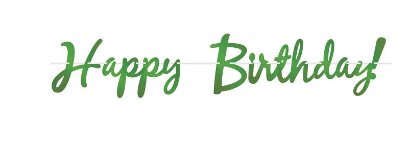 Green Foil Happy Birthday Streamer | 1ct