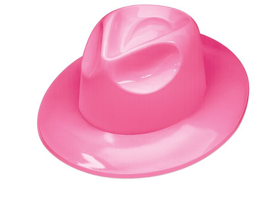 Plastic Fedora - Pink | 1ct