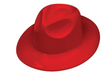 Plastic Fedora - Red | 1ct
