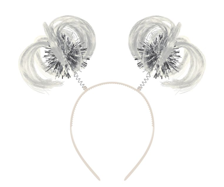 Ponytail Boppers - White/Silver | 1ct