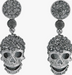 Grey Skull Head Earrings | 1ct
