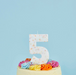 Giant Sprinkle Number '5' Candle | 1ct