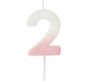 Pink Ombre Number '2' Candle | 1ct