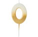 Gold Ombre Number '0' Candle | 1ct
