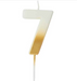 Gold Ombre Number '7' Candle | 1ct