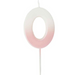 Pink Ombre Number '0' Candle | 1ct