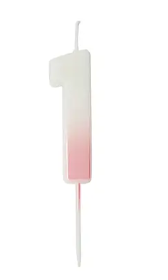 Pink Ombre Number '1' Candle | 1ct