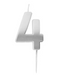 Silver Ombre Number '4' Candle | 1ct