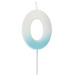 Blue Ombre Number '0' Candle | 1ct