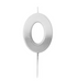Silver Ombre Number '0' Candle | 1ct