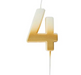 Gold Ombre Number '4' Candle | 1ct