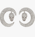Silver Man Skull Earrings | 1ct