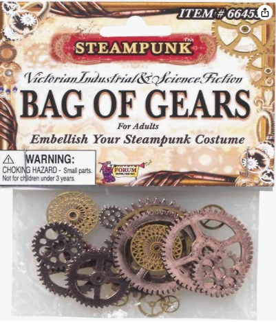 Forum Novelties Adult Steampunk Victorian Bag of Gears Costume Accessory | 1ct