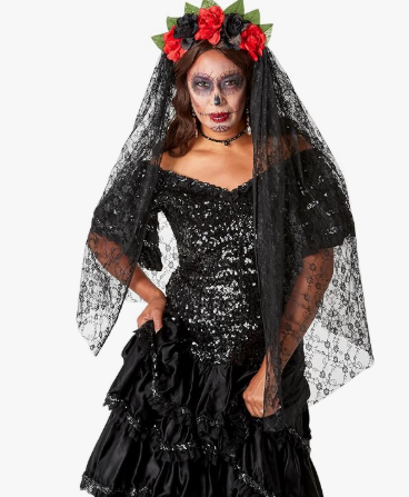 Black Veil / Flwr Day of the Dead | 1ct