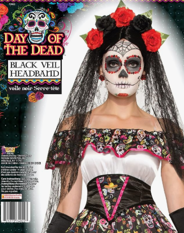 Black Veil / Flwr Day of the Dead | 1ct