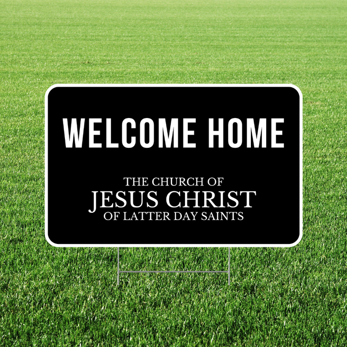Missionary Welcome Home Badge Yard Sign 24"x18" | 1ct