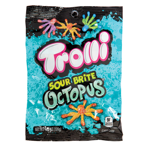 Trolli Sour Brite Octopus 4.25 oz Peg Bag | 1ct