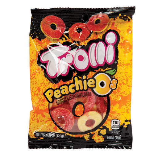 Trolli Gummy Peachie O's 4.25 oz Peg Bag | 1ct