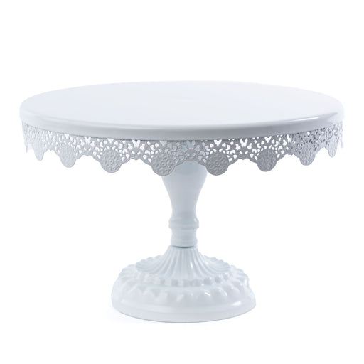 Metal Pedestal Eyelet Cake Stand 6¾" - White | 1ct
