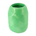 Lime green curling ribbon spool with a cylindrical shape and textured diamond pattern surface.