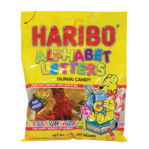 Haribo Alphabet Letters Gummi Candy 5 oz Peg Bag | 1ct