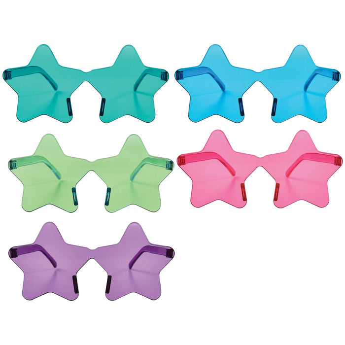 5 pairs of New Year's Star Colorful Glasses.  One in each available color.  Comes in a 10 pack.  2 of each color.