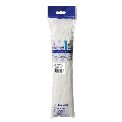 260 Sempertex Latex Balloon Pack, Crystal Clear | 50 ct