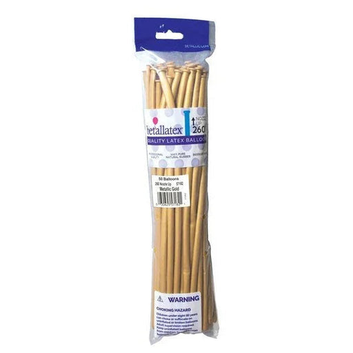 260 Sempertex Latex Balloon Pack, Metallic Gold | 50ct