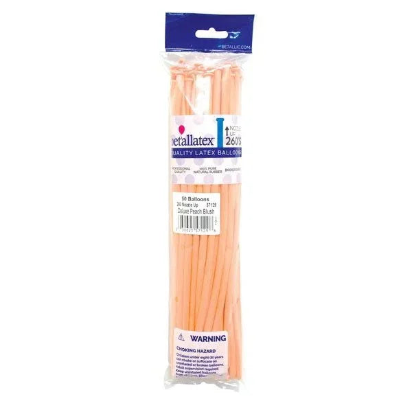 260 Sempertex Latex Balloon Pack, Peach Blush | 50 ct - Zurchers
