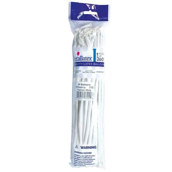 260 Sempertex Latex Balloon Pack, White | 50 ct - Zurchers