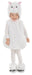 Product photo of the Child White Cat, shown against a plain background — a costume for Halloween and dress-up.