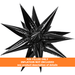 26in Black Starburst Magic Star Air Filled Balloon | 1ct - Party Supplies
