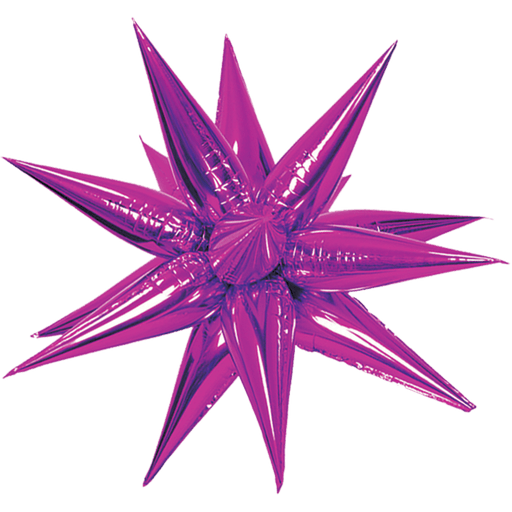 26in Fuchsia Starburst Magic Star Air-Filled Balloon | 1ct