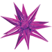 26in Fuchsia Starburst Magic Star Air Filled Balloon | 1ct - Party Supplies