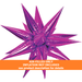 26in Fuchsia Starburst Magic Star Air Filled Balloon | 1ct - Party Supplies
