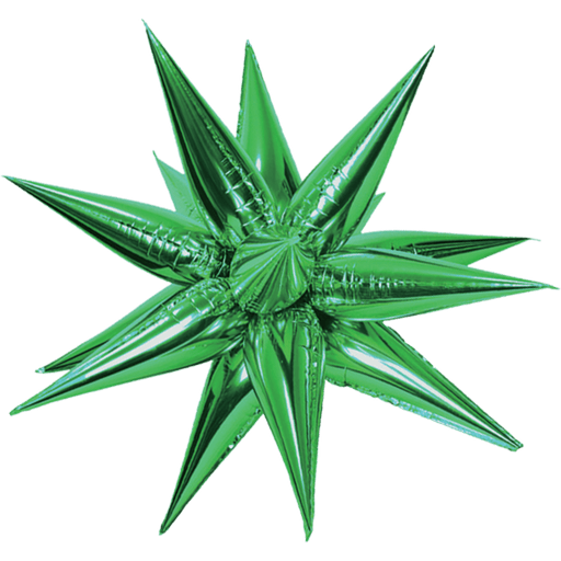 26in Green Starburst Magic Star Air-Filled Balloon | 1ct
