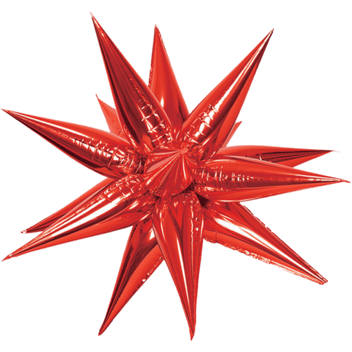 26in Red Starburst Magic Star Air-Filled Balloon | 1ct