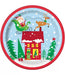 Christmas Colorful Santa Paper Plates 9" | 8 ct