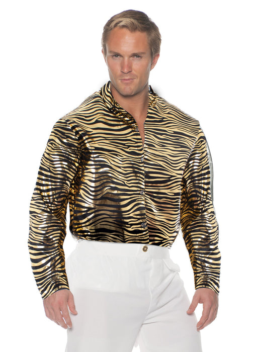 Product photo of the Print Shirt Tiger King, shown against a plain background — a costume for Halloween and dress-up.